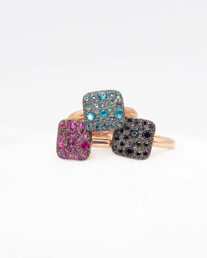 Alisei - Anello Pavè Quadrato Piccolo - immagine 8
