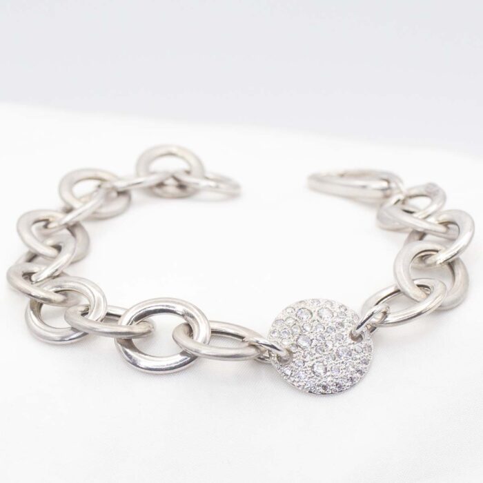 Set Gioielli Argento 925: Orecchini E Bracciale Tondo Luminoso - Regalo Unisex, Pulomi