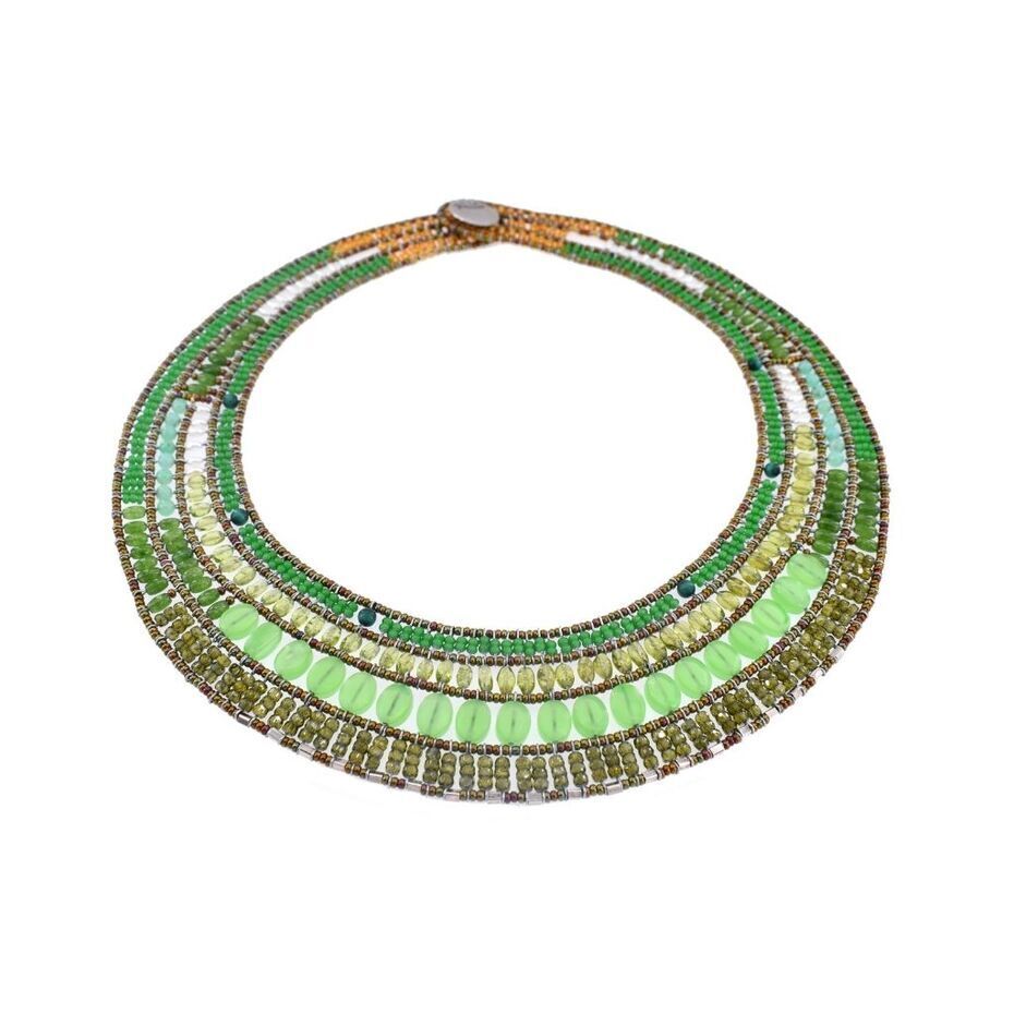Ziio - Collana Fenice Collare Verde